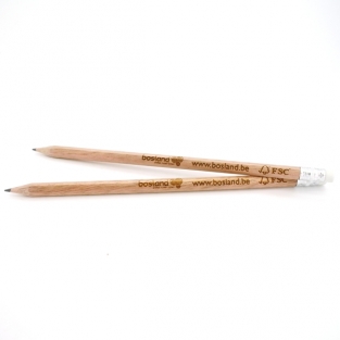 Pencil with eraser, hexagonal - FSC 100%